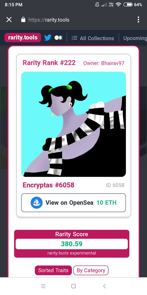 bhairav97's tweet photo. My #Encrytpas ranks 222 in terms of Rarity π₯ππ€― https://t.co/M2KDuMLYqU