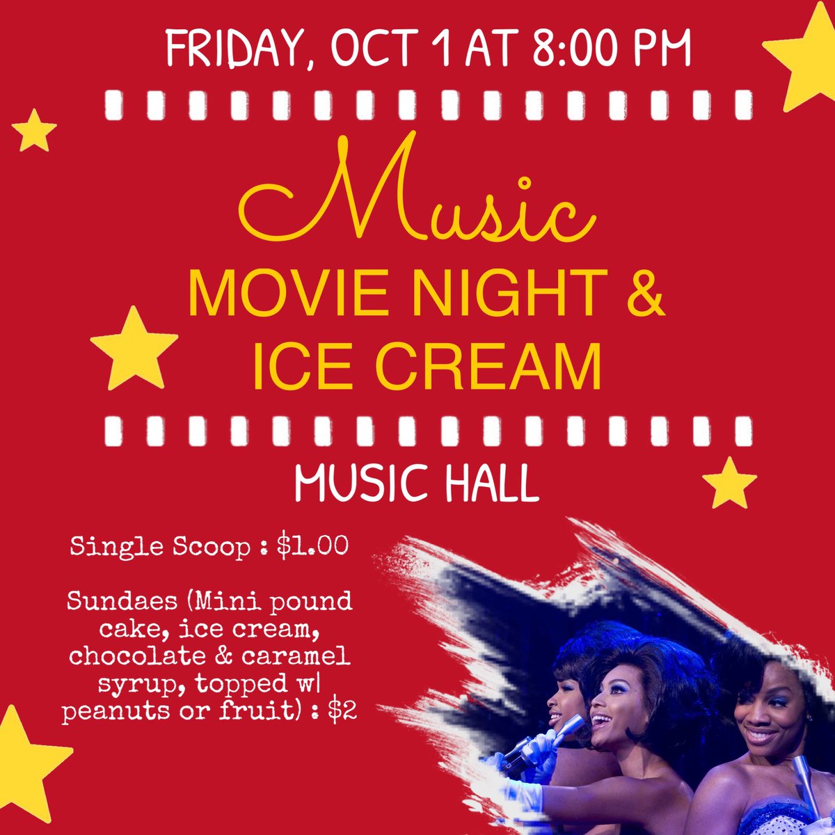 “And I am telling you”.... you should come to our movie night this Friday to watch Dreamgirls and eat ice cream with the sisters of Kappa Rho at 8:00 sharp!