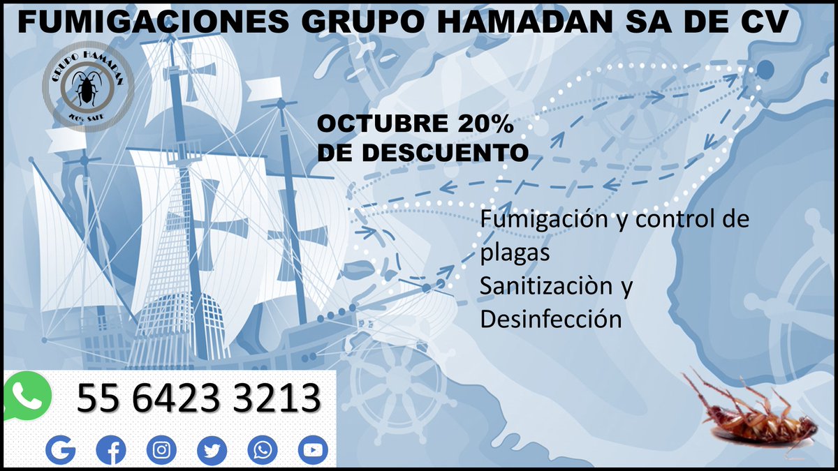 HamadanCv's tweet image. COMPARTE POR FAVOR! 
#fumigacion #desratizacion #desinfeccion #sanitizacion #eliminacucarachas #eliminachinches #controlderatas #eliminaalacranes #cucarachas #chinches #plagasrastreras #eliminaplaga #ControlDePlaga  #arañas #hormigas #alacranes #grupohamadan #empresafumigadora