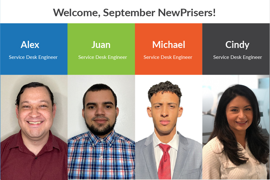 Dataprise's tweet image. Join us in welcoming our September #NewPrisers to the #Dataprise Family! 

Looking to join our team and advance your career? Explore our open opportunities: bit.ly/2Y1B7Me

#Newhire #NewEmployee #Welcome #NewPrisers #winningwithIT #topworkplace #lovewhereyouwork