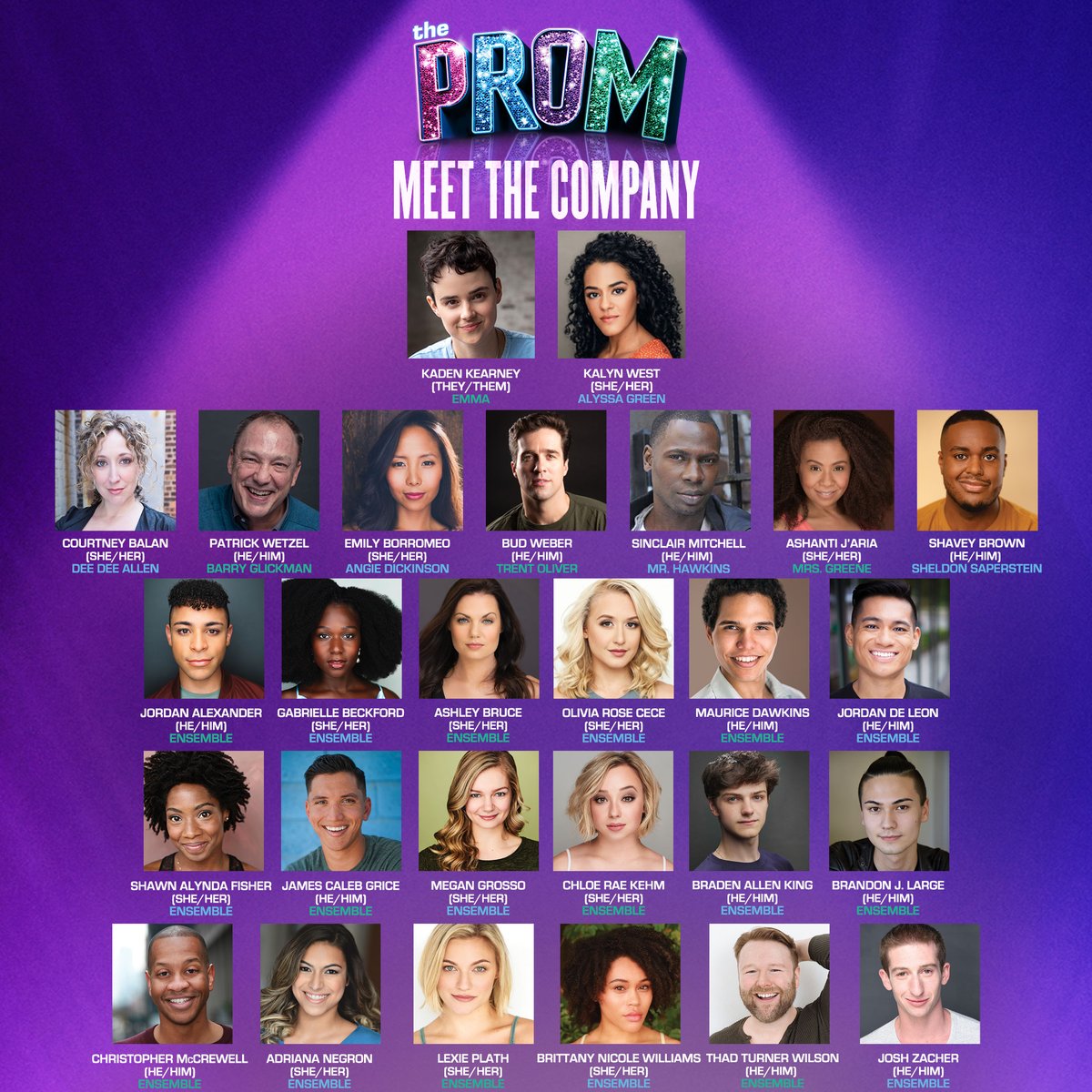 Introducing the 2021-2022 company of #ThePromMusical! Visit our website ThePromMusical.com to find out when we will be in a city near you!