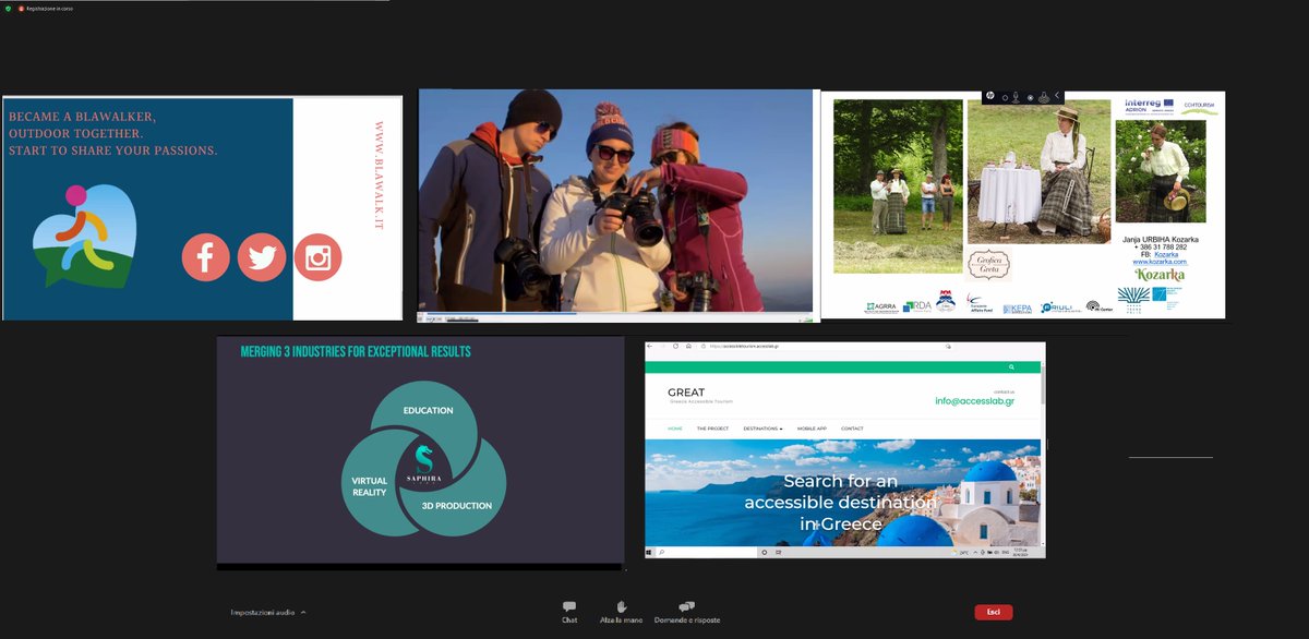 CreaturesProje2's tweet photo. #CreativityDays
🔝Let's conclude this #session with a quick #firepitch #ideas learning more about 5⃣ different #projects: @blawalkfun 🇮🇹, #CountessGreta 🇸🇮 , #EAnimal 🇧🇦, #AccessibleTourism 🇬🇷, #SloveniaPhotoTours 🇸🇮!
👉Materials will be available soon!
@INTERREGADRION https://t.co/pg2m61wrxq