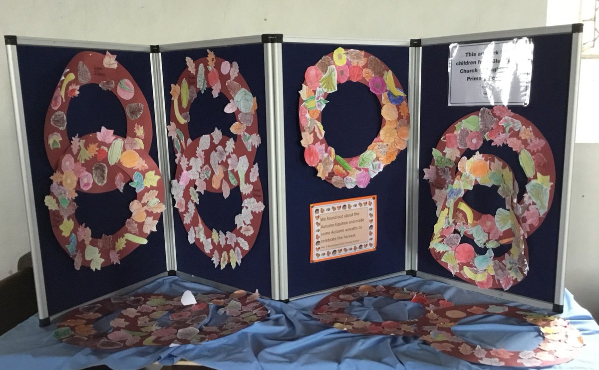 Year 4 celebrated harvest and the Autumn Equinox by making harvest wreaths to display in the church.