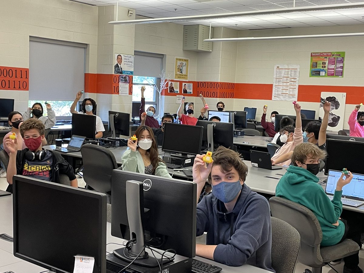 ncpcompsci's tweet image. It’s Duck Adoption Day in my AP Computer Science classes.