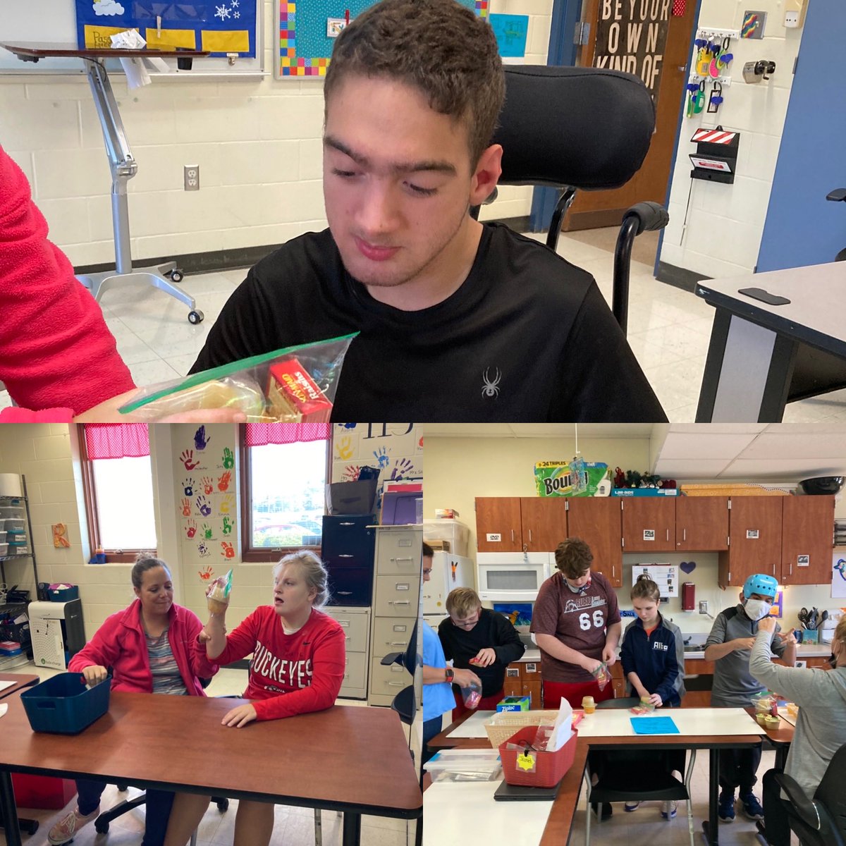 Room 113 is working hard. Shout out to the Loveland Pantry for helping us serve our community. ⁦<a href="/TheAngieZ/">Angie Zlatic</a>⁩ ⁦<a href="/Kings_Schools/">Kings Local Schools</a>⁩ ⁦@Kings_HS⁩ ⁦<a href="/KJHKnights/">Kings Junior High</a>⁩ ⁦<a href="/kingstransition/">Knights of Transition</a>⁩