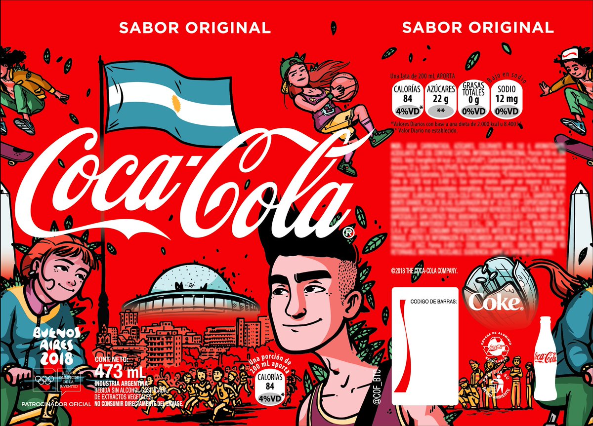 in 2018 i was invited to design a coca-cola can for the youth olympic games that took place in buenos aires, argentina.
in this thread is the process from the sketch to the final result ✨
.
#CocaCola #youtholympicgames #illustration #artwork #cof_btc