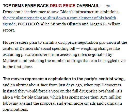 Reshma Ramachandran (@reshmagar) on Twitter photo No, this is actually Congress capitulating to <a href="/PhRMA/">PhRMA</a> & <a href="/IAmBiotech/">Biotechnology Innovation Organization</a> backers of these "centrists" who are willfully ignoring their own constituents in favor of corporations continuing to profit off of drug pricing practices that worsen health care inequities. #HoldTheLine No, this is actually Congress capitulating to <a href="/PhRMA/">PhRMA</a> & <a href="/IAmBiotech/">Biotechnology Innovation Organization</a> backers of these "centrists" who are willfully ignoring their own constituents in favor of corporations continuing to profit off of drug pricing practices that worsen health care inequities. #HoldTheLine