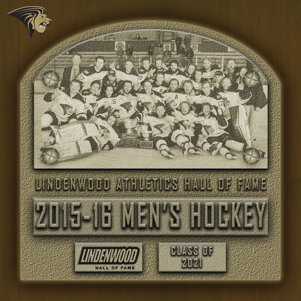 LU_Lions's tweet photo. 🏆🦁 HOF Class of 2021 🦁🏆

2015-16 @LULionsHockey 

The 2015-16 Lindenwood men’s hockey team was crowned as the @achamensd1 National Champion. The title was third in program history as the Lions finished with a 27-10-0 record.

#OneRoar #LindenwoodHOF2021 https://t.co/58SmB6Lv9a