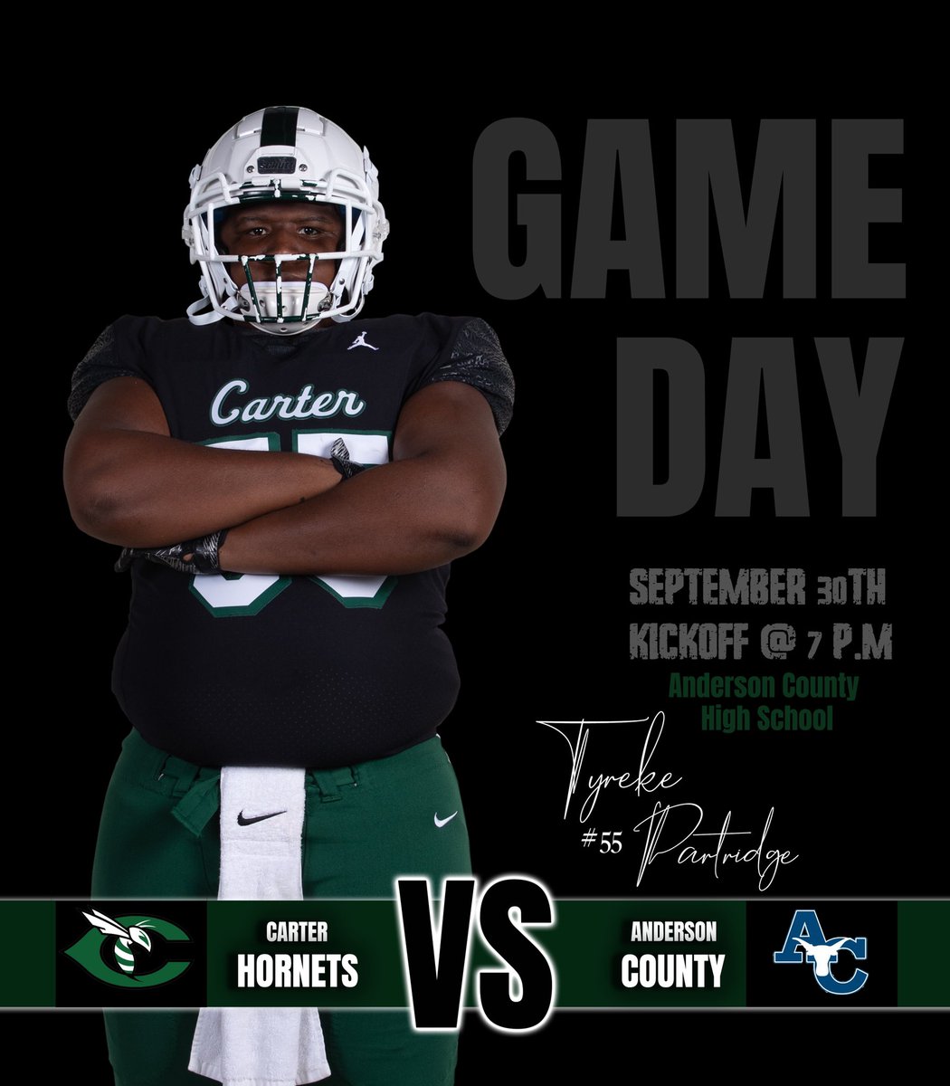GAMEDAY! Let’s Go!! #CarterVi21on #ComeToStrawPlains Huge Shout-Out to <a href="/hlandryphotog/">Heather Landry Photography</a> for the 🔥🔥 graphics!! <a href="/CarterHSFB/">Carter HS Football</a> <a href="/rivalrythursday/">RIVALRY THURSDAY</a> @wvltpacker <a href="/AustinPriceless/">Austin Price</a> <a href="/PilotPrepSports/">PILOT PREP SPORTS</a>