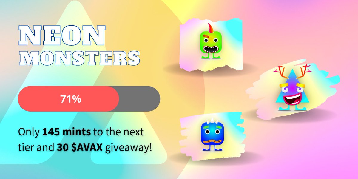 Neon Monsters - Mint LIVE 👾🔺 tweet media