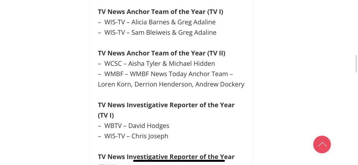 Well — THIS is exciting! Just got word I’m nominated for an @rtdnac award — along with the team @LJKorn @AndrewWMBF 💪🏿💪🏿 What’s crazy — we haven’t been together for even a year. 😁 #WMBFNewsToday