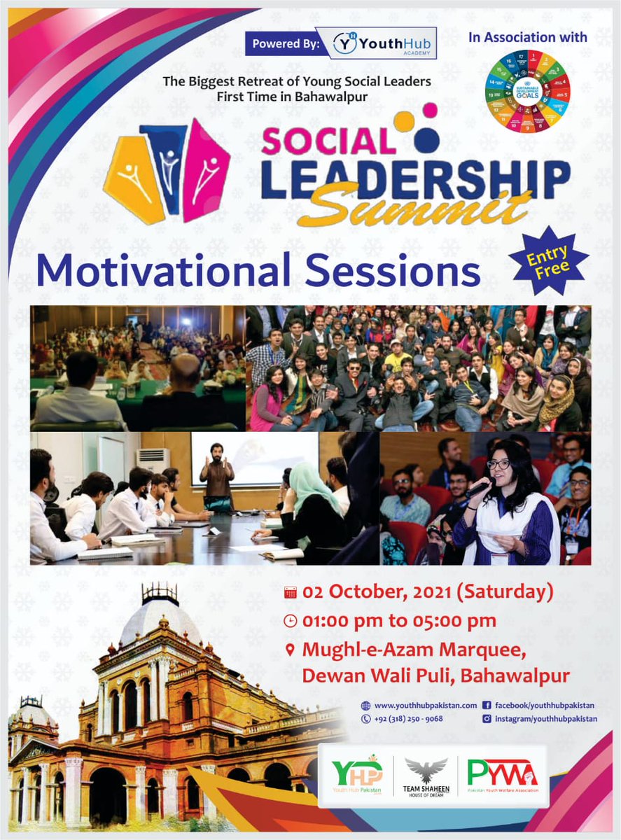 PYWA7's tweet photo. #Pakistan_Youth_Welfare_Association
#PYWA
#Social_Leadership_Summit
#Leadership_Activities
#Motivational_Sessions
#Cultural_Performances
#Panel_Discussions https://t.co/lMkwRtrHWv