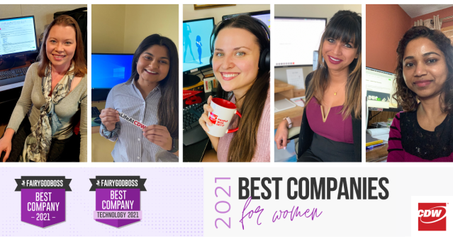 Exciting news! 🎉 CDW has been named a Best Company for Women and Best Technology Company for Women in 2021 by <a href="/Fairygodboss/">Fairygodboss</a>! #LifeAtCDW #BestCompanyForWomen #cdwsocial dy.si/TiJim
