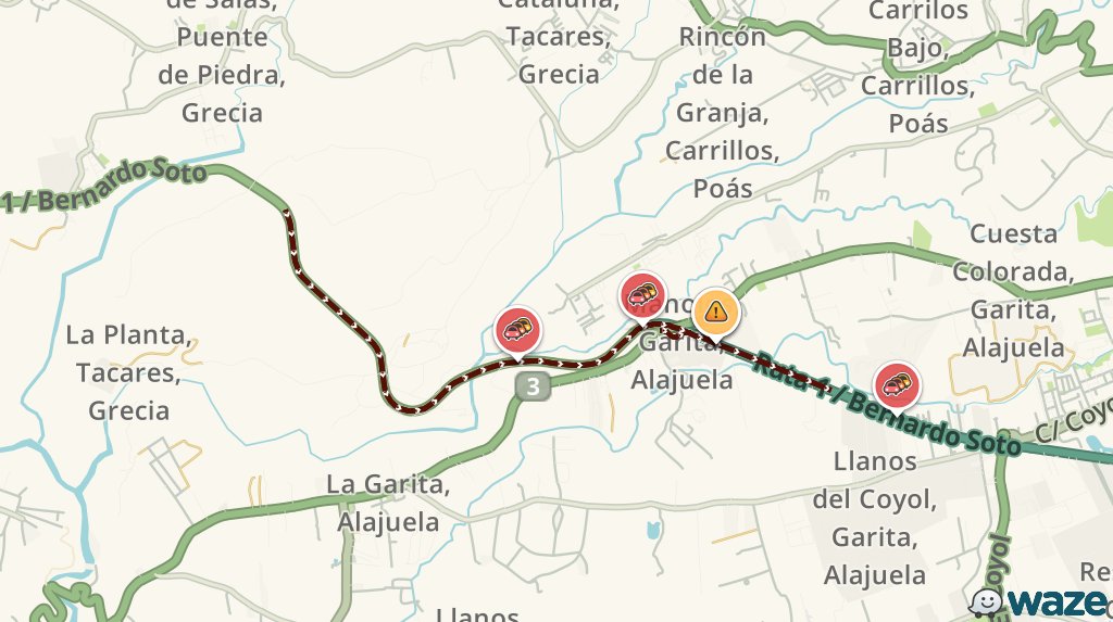 Evita Ruta 1 / Bernardo Soto #ZoomRadio919 #TraficoCR . Estarías detenido 29m más de lo habitual