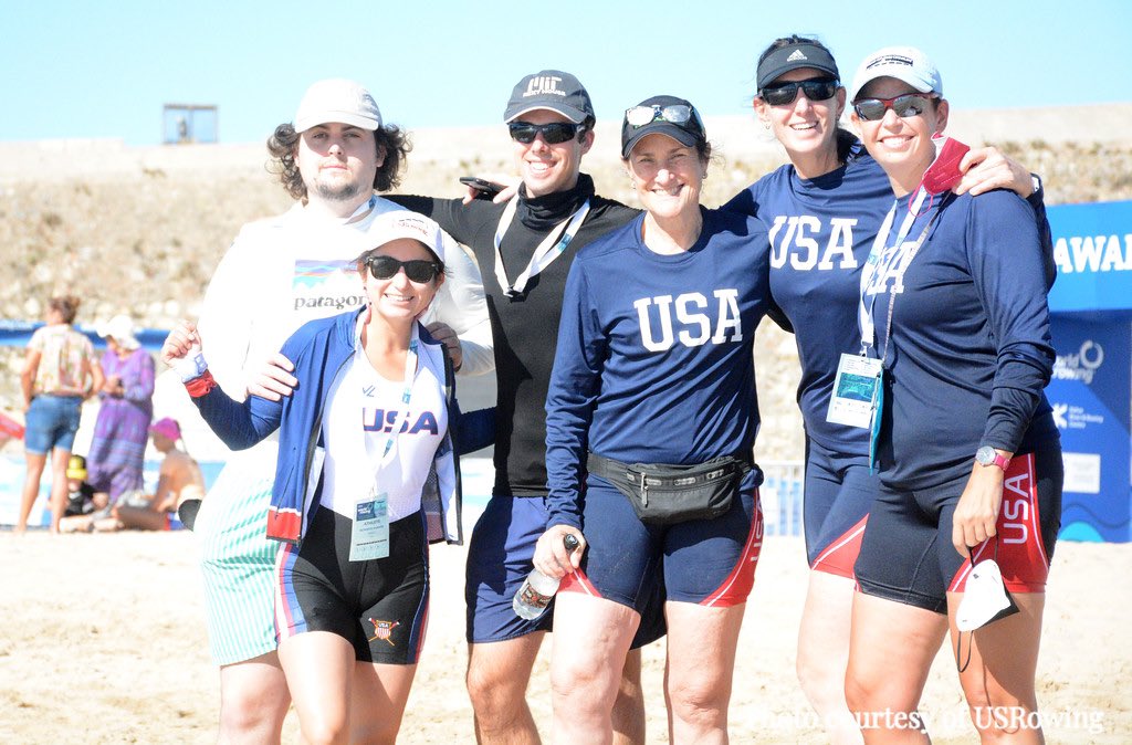 RowLakeMerritt's tweet photo. #TeamUSA Lake Merritt Rowing Club’s coach Bella Schiros is coxing the U.S. women’s quad at the @WorldRowing Coastal Championships in Portugal! Let’s go @USRowing! Stream &amp; learn more: https://t.co/tDX8DFOBwP https://t.co/XQ4amCX3q3