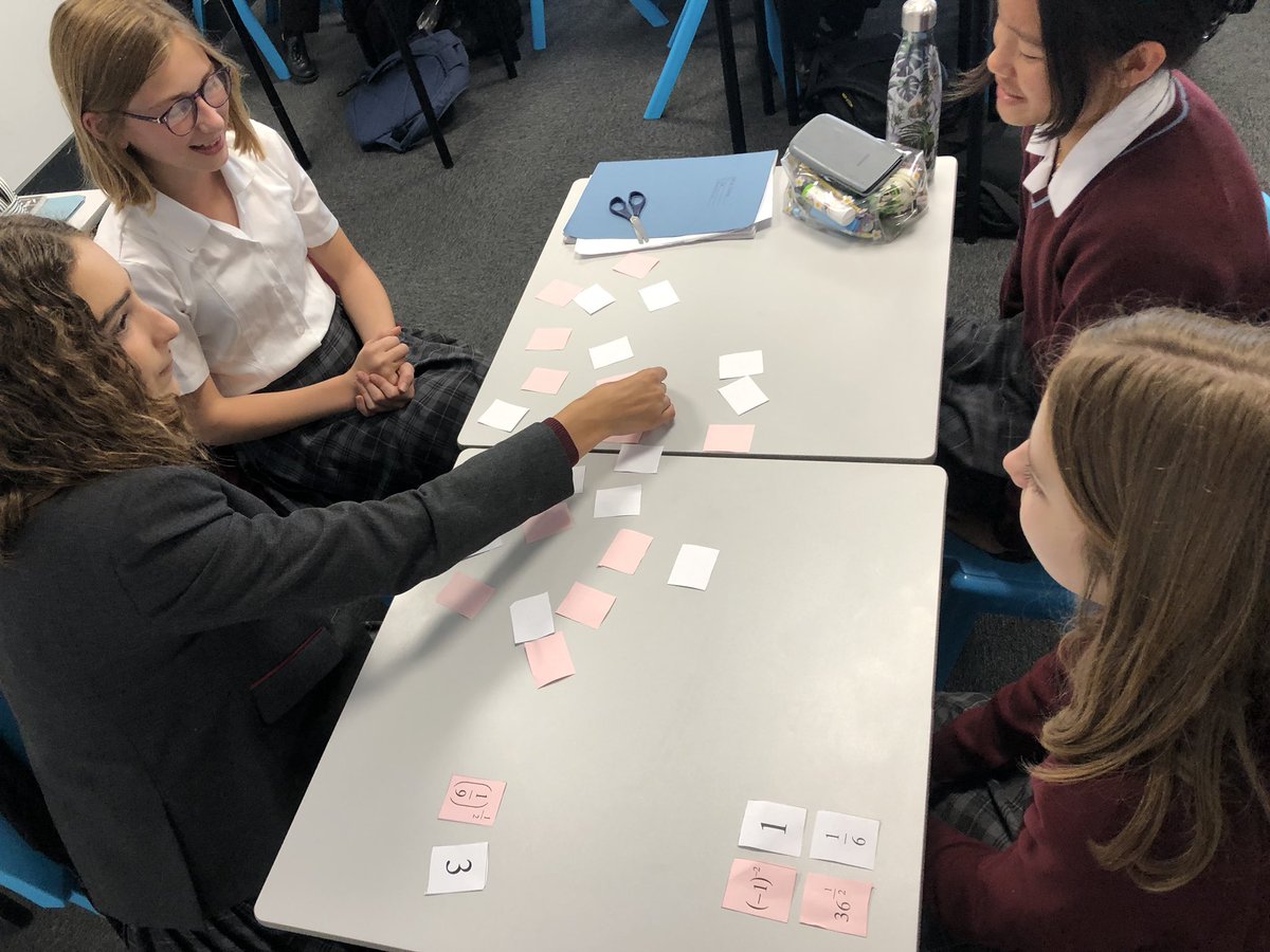StDunsMaths's tweet photo. Very impressive work from Year 9 Advanced Maths Club today, tackling negative and fractional indices in this matching puzzle. 

It is amazing to see them using their Forder time to get so engaged in this complex area of Maths! 🧮

#stdunstans #mathematics https://t.co/wzbT2qsWyr