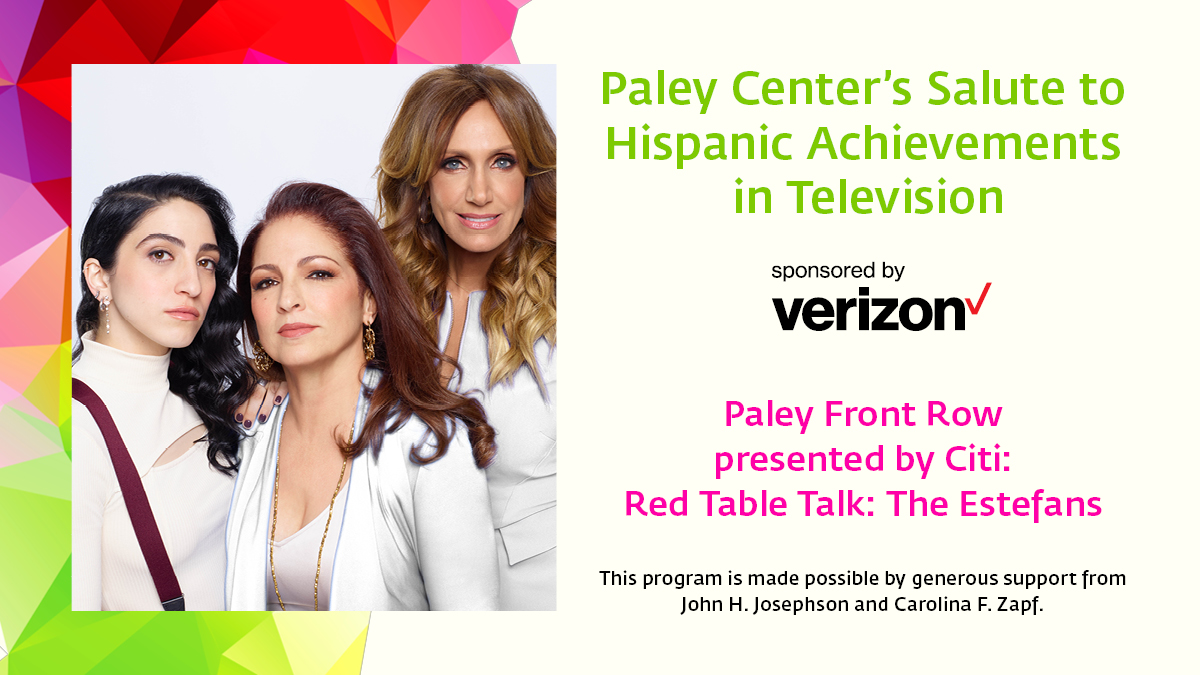 paleycenter's tweet photo. Join #Paley on a panel w/ @RedTableTalk The #Estefans. @GioBenitez moderates the authentic dialogue about family, Cuba, diversity of voices in media. https://t.co/C2BKT6GKxL

#HispanicHeritageMonth 

Thanks to John H. Josephson, Carolina F. Zapf

Sponsored by @Verizon &amp; @Citibank https://t.co/sTSpgnXlaW