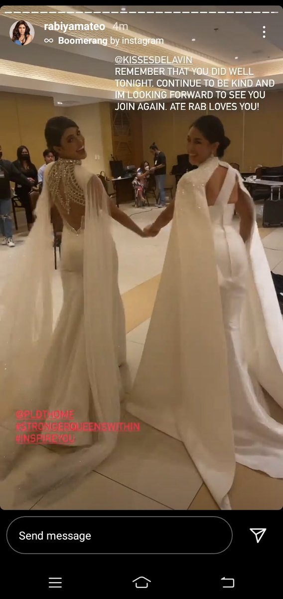 #MissUniversePhilippines2020  not just beautiful, but a kind hearted and full of humility to #KissesDelavin #MissUniversePhilippines2021