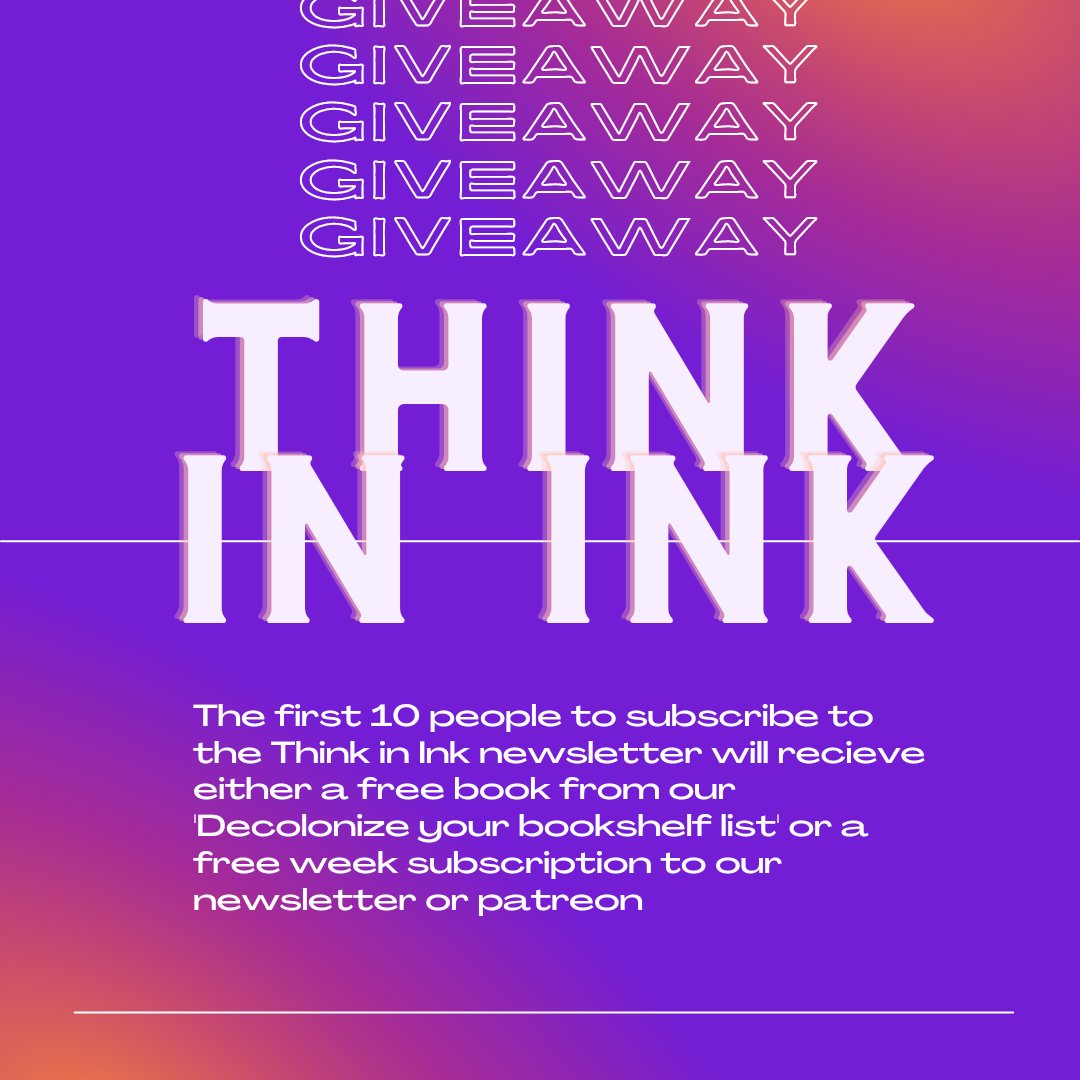 TheThinkInInk's tweet photo. Giveaway 🚨!
#ThinkinInk https://t.co/gm3i1LKeNV
