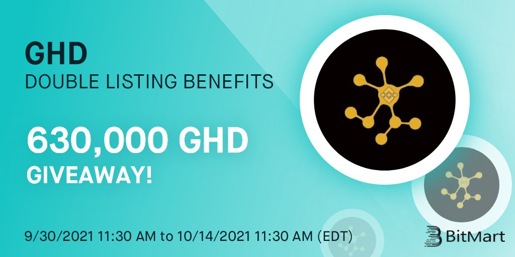 🎉 We are giving out 320,000 GHD today! 
Complete these tasks 
 
1️⃣Follow <a href="/BitMartExchange/">BitMart</a> &amp; <a href="/giftedhandsGHD/">giftedHands</a> 
2️⃣RT &amp; tag 3 friends
3️⃣Fill out: forms.gle/aEoTvuHCq9s6un… 

💰1000 lucky winners receive 320 GHD each.

👉 Join GHD Listing Benefits to Win More support.bmx.fund/hc/en-us/artic…