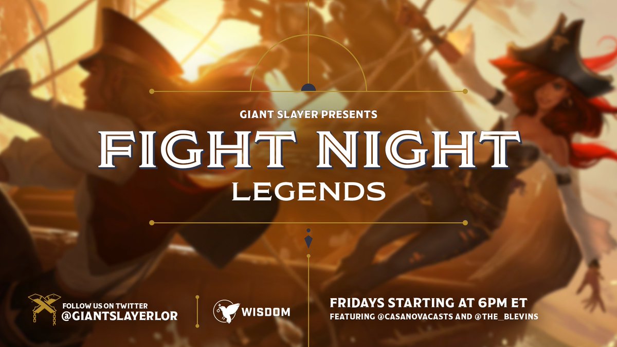 Let's not forget about the awesome AM roster for Fight Night: Legends tomorrow as well! 👀

@TanyaWannabe 
<a href="/jtamonda/">Juan</a>
<a href="/TrueRealkey/">Realkey</a> 
<a href="/Finni_LoR/">Okarun</a> 
@TakoSalvaje
<a href="/mtuck017/">Matthew Tuckson</a> 
<a href="/CephalopodLOR/">Cephalopod</a> 
Boomer from NA

🎙️<a href="/CasanovaCasts/">Casanova</a> &amp; <a href="/The_Blevins/">The Winning Point EP 17 OUT NOW!</a> 

🔴twitch.tv/giantslayerlor