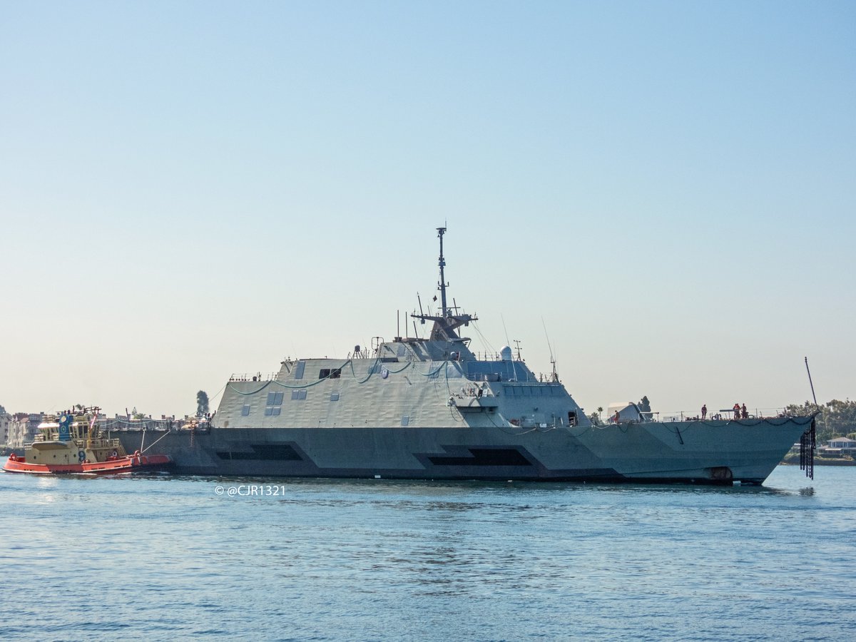WarshipCam's tweet photo. Decommissioned USS Freedom (LCS 1) Freedom-variant littoral combat ship preparing to be towed out of San Diego - September 30, 2021 #ussfreedom #lcs1
* photos courtesy of @cjr1321 https://t.co/g1HwMABSRk