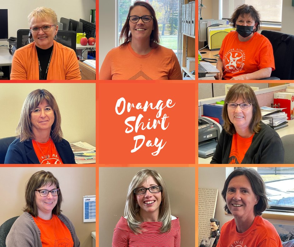 LloydPublic's tweet photo. The Board of Directors, Leadership Team &amp; Division Office staff participated in Orange Shirt Day.  Orange Shirt Day is part of a larger movement in the country to provide an opportunity to unite in a spirit of reconciliation and hope for future generations. https://t.co/O7MEbJnzcA
