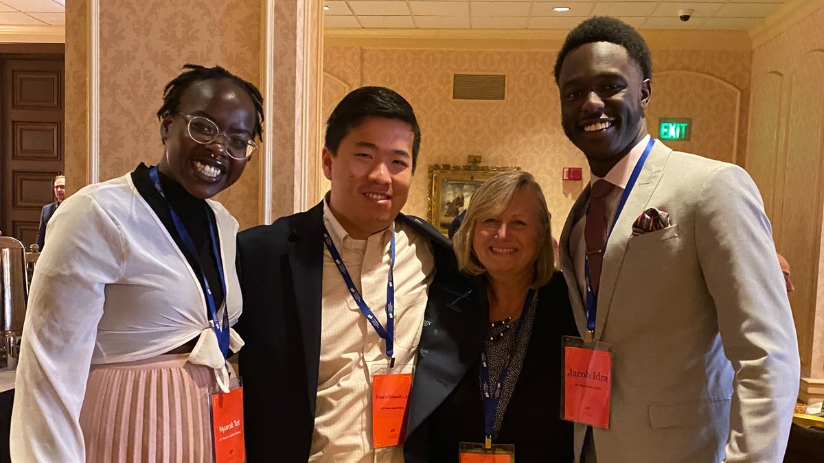 CSFNational's tweet photo. CSF representing at #AFCPolicySummit! CSF of Omaha alum Nyarok Tot, CSF New York alum @fj_connolly, CSF VP of Strategic Planning &amp; Development Michele Mitola, &amp; CSF of Omaha alum Jacob Idra. All 3 alumni are @SchoolChoiceNow Future Leaders Fellows! #schoolchoice #CSFSuccessStory https://t.co/eRAzJP2OtI
