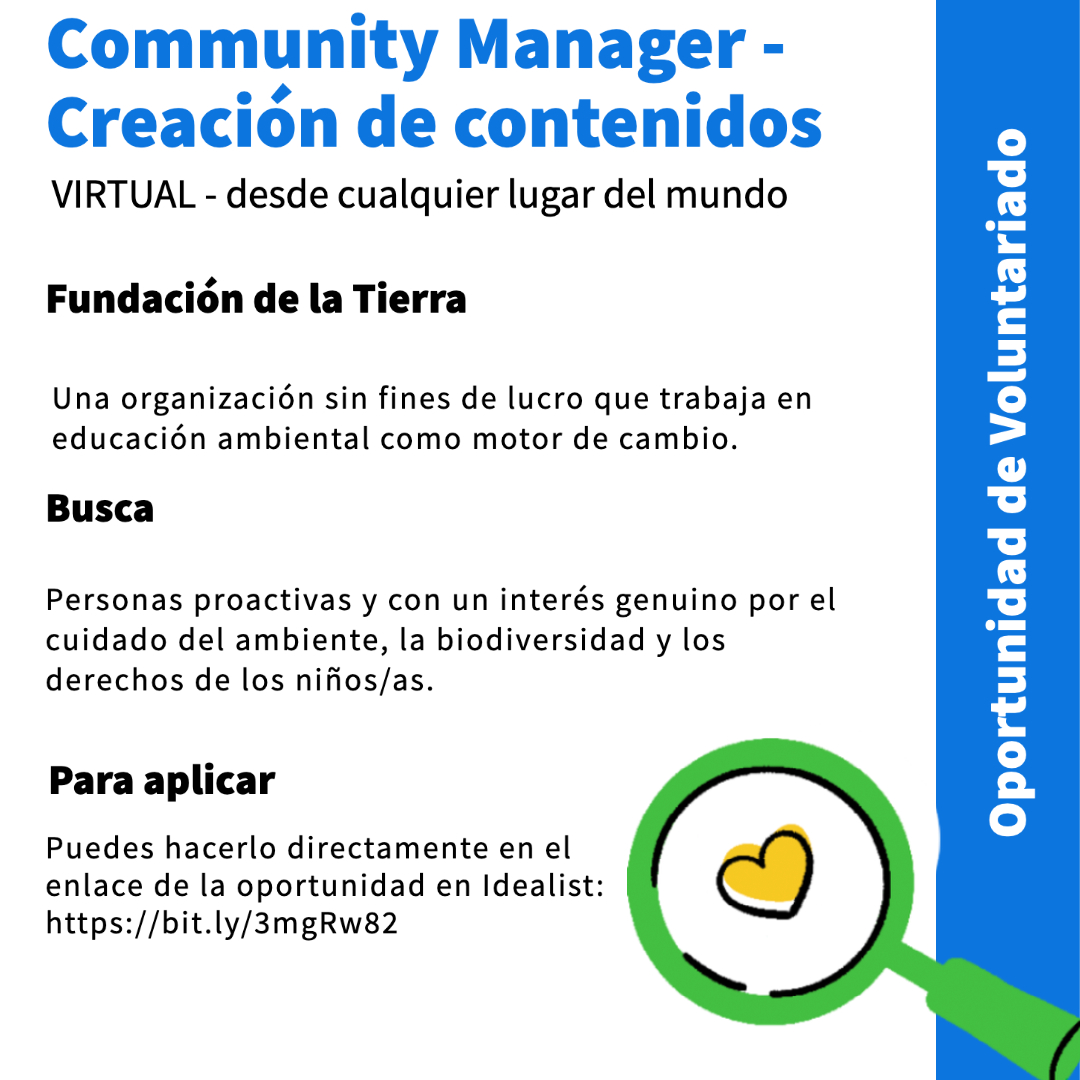 Oportunidad de Voluntariado A Distancia
bit.ly/3mgRw82