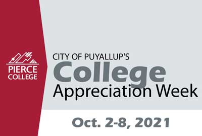 piercecollege's tweet photo. The @CityofPuyallup is celebrating Pierce College’s contribution to the community during a special series of events during College Appreciation Week, taking place Oct. 2-8. Details and full schedule of events here: https://t.co/zl7PmEXknr https://t.co/6CskvKqLUA
