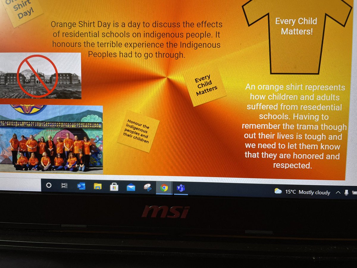 seemstech's tweet photo. Grade 5/6 creating Orange Shirt Day posters making connections and using artefacts to learn about #survivors #OrangeShirtDay2021 #TruthAndReconciliation #literacy #socialstudies #googlejamboard @DDSBKto8 @DDSBatHome7to8 https://t.co/H7hFEnYNQV