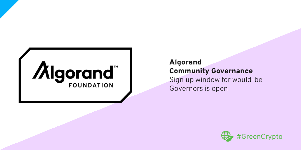 AlgoFoundation's tweet image. We are delighted to share that Algorand Community Governance is here! The Governance web portal is now live!

👉Please visit algorand.foundation/news/1st-gover… to learn more

👉Or visit governance.algorand.foundation/governance-per… to start your journey!

#GreenCrypto