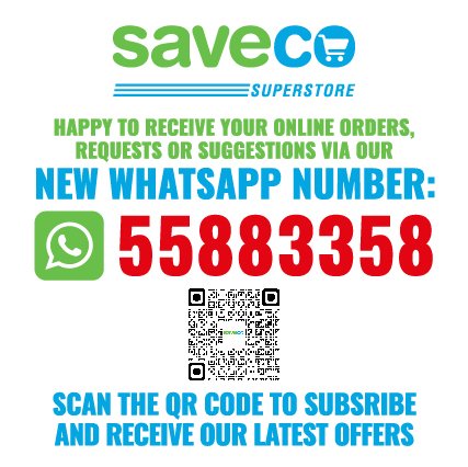 savecoQ8's tweet photo. Happy to receive your online orders,requests or suggestions via our
NEW WHATSAPP NUMBER: 
55883358

SCAN THE QR CODE TO SUBSCRIBE AND RECEIVE OUR LATEST OFFERS. https://t.co/uNPiI7ywTN