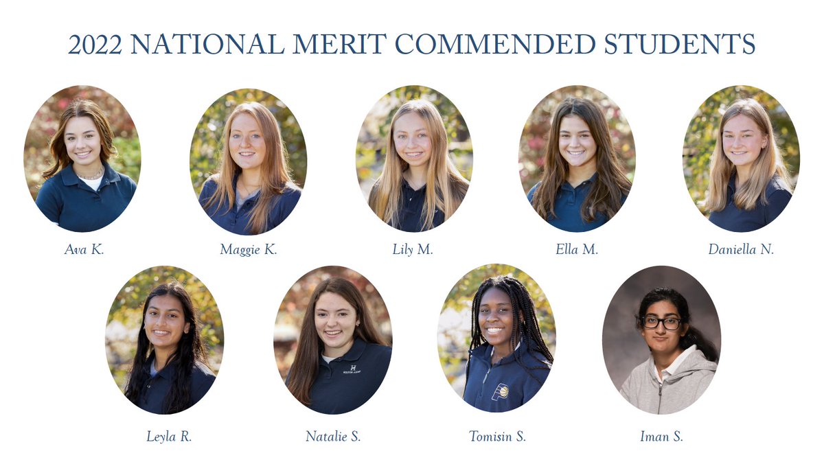 Congratulations to our four 2022 National Merit Scholarship Semifinalists and 19 Commended Students! Read more about their accomplishments: holton-arms.edu/community/camp… #holtonarms #nationalmerit