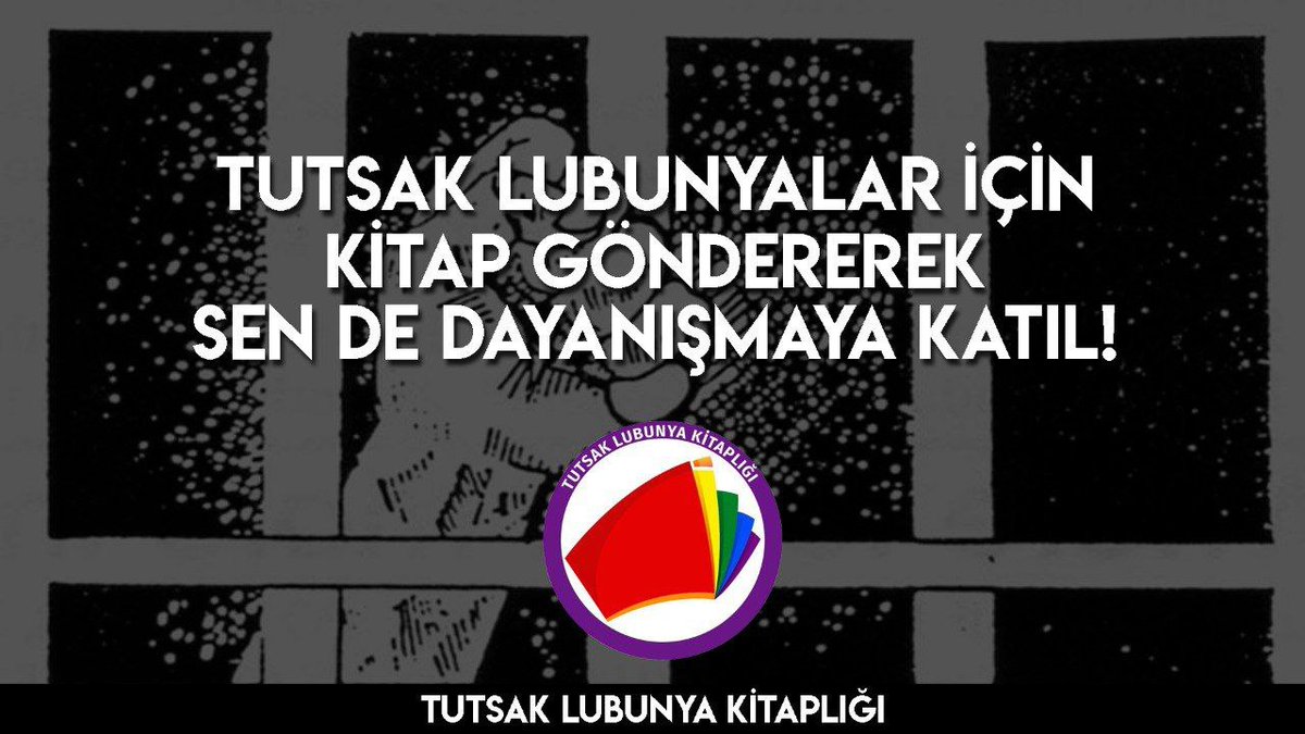LGBTİ+ tutsaklara kitap gönderek dayanışmaya katıl!
Alıcı adres: Kadıköy PTT PK 59