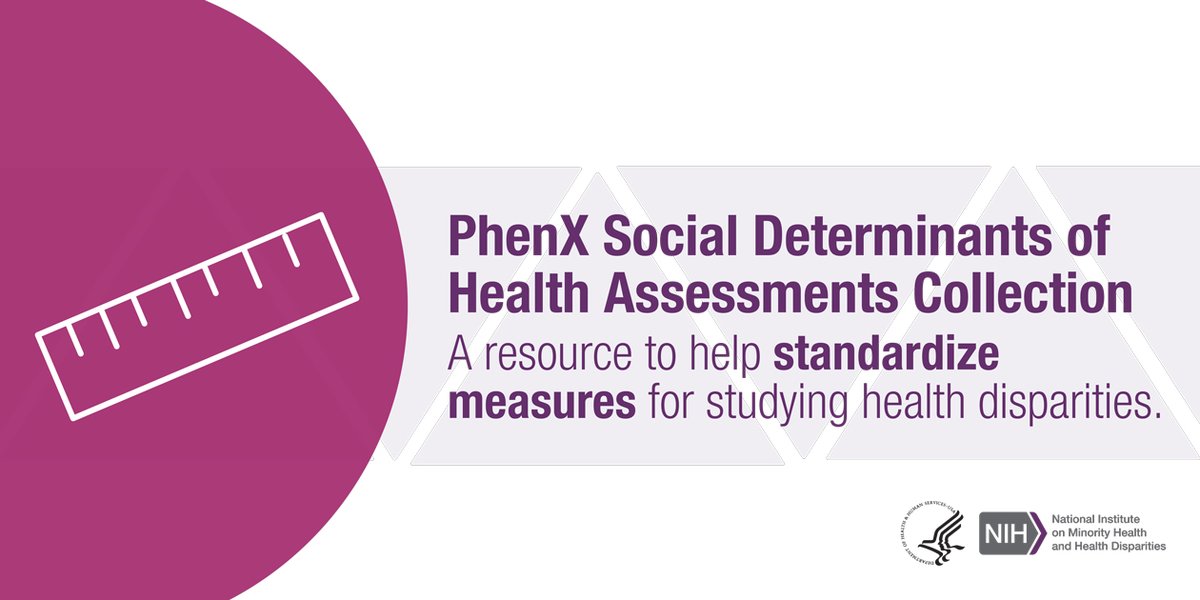 Could social determinants of health (#SDOH) be the key to a long-term strategy to address #HealthInequities? Explore the new SDOH assessments collection to identify standard measures to collect SDOH in your groundbreaking research. #MinorityHealth bit.ly/314Wmsi