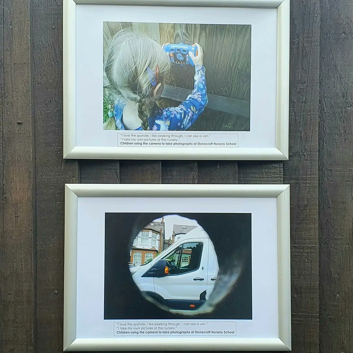 cathrive's tweet photo. Children at Stonecroft Nursery N8 have been exploring their environment through photography. Some of the photos the children chose as the ones they liked best are on display on the nursery fence
#artistinearlyyears #earlyyears #earlyarts #haringey #photography #residentartist https://t.co/uFekz3QFz6
