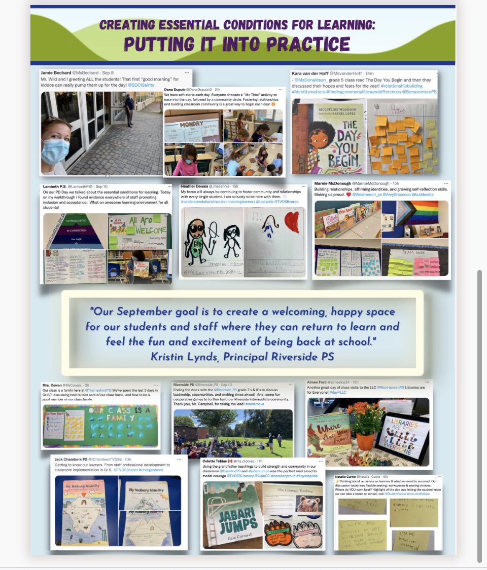 Excited to be sharing the In The Valley Newsletter, October 2021 edition.  Thrilled to be working with this team on promoting the Essential Conditions for Learning.  Check it out!
tvdsbo365.sharepoint.com/:b:/r/teams/Sa…