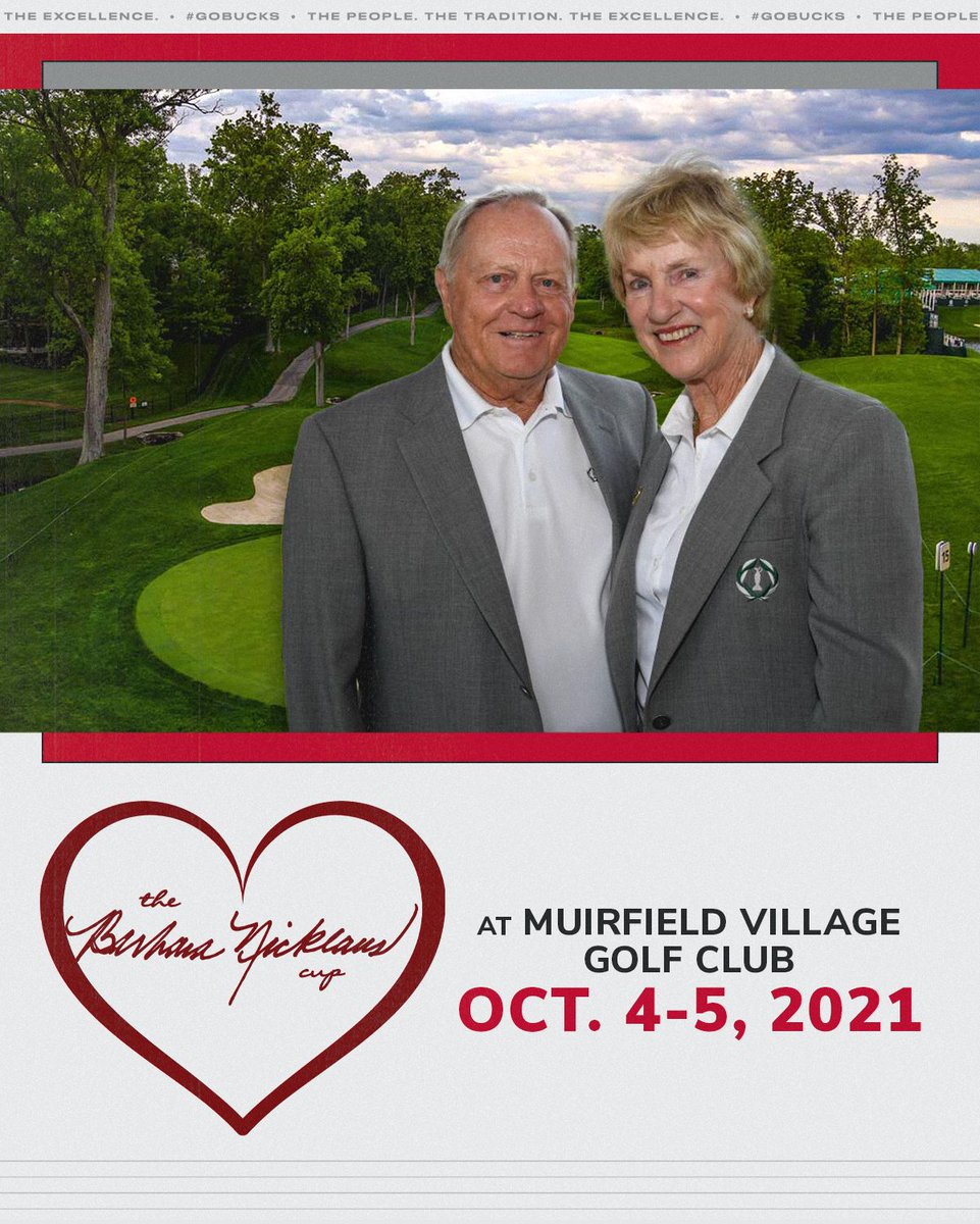 Beyond excited to be a part of this event. A unique event, on a tremendous course, honoring a very special person. #GoBucks