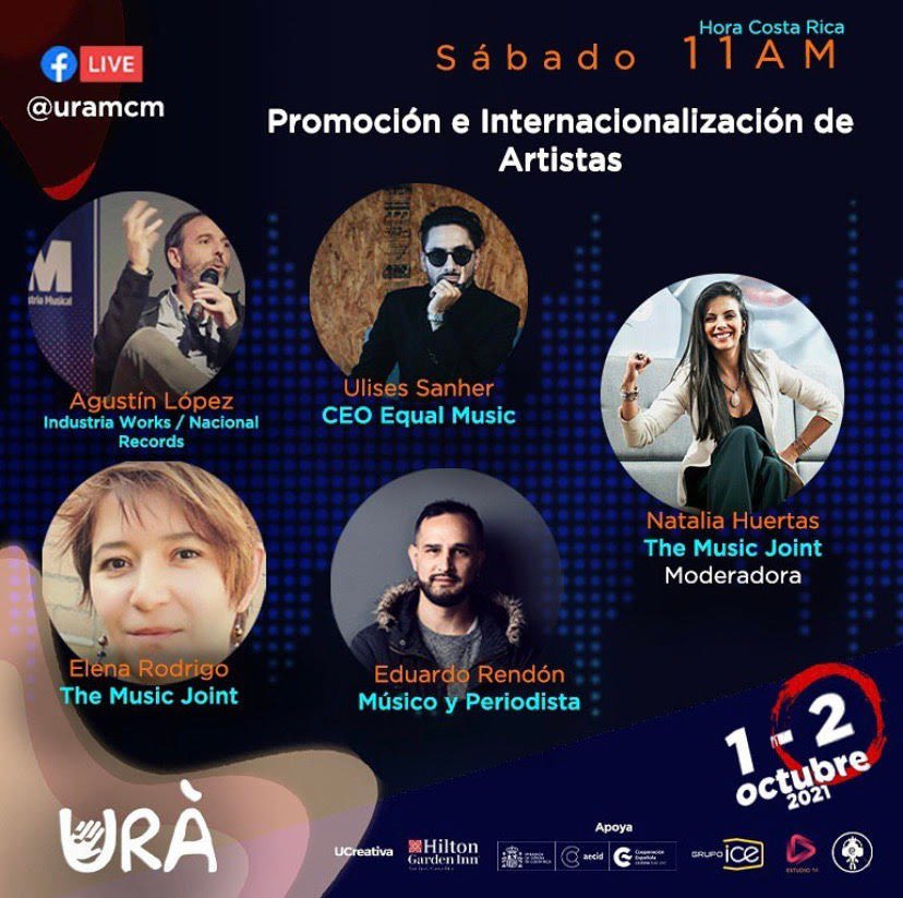 equalmusic1's tweet photo. Gracias URÀ Mercado Cultural de la Música @uramusica por la invitación al panel de internacionalización de artistas este sábado con grandes exponentes y colegas , atentos con todas las charlas que suman a la profesionalización de la industria.
#equalmusic
@Usanher https://t.co/HBypmBE9MX