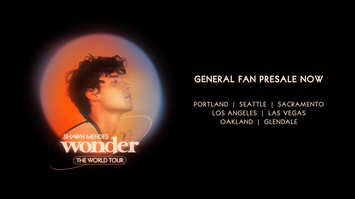 General Fan Presale is happening now for Portland, Seattle, Sacramento, Los Angeles, Las Vegas, Oakland &amp; Glendale wonderthetour.com