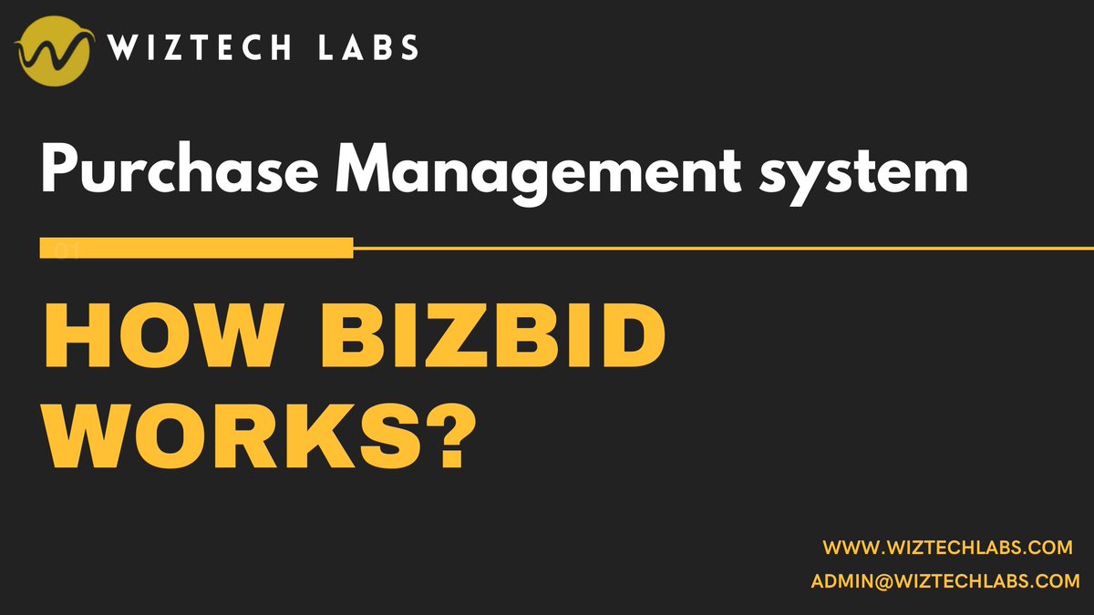 wiztechlabs's tweet image. BizBid allows greater flexibility and control over every aspect of the purchasing process. To know more, click on the link given below:
wiztechlabs.com/why-you-should…
#etendering