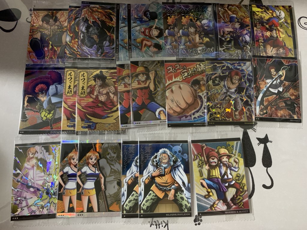 しま 交換 譲渡 ワンピース ウエハース 譲 画像1 2 求 各100円 送料 画像3枚目カイドウ 友人分 エース サボ 2枚目下段 上段より3点 同盟 三兄弟 三船長 2枚目より2点 キッド ルフィ シャンクス 2枚目より同数 一枚目下段は しま 交換 譲渡 ワンピース ウエハース 譲 画像1 2 求 各100円 送料 画像3枚目カイドウ 友人分 エース サボ 2枚目下段 上段より3点 同盟 三兄弟 三船長 2枚目より2点 キッド ルフィ シャンクス 2枚目より同数 一枚目下段は