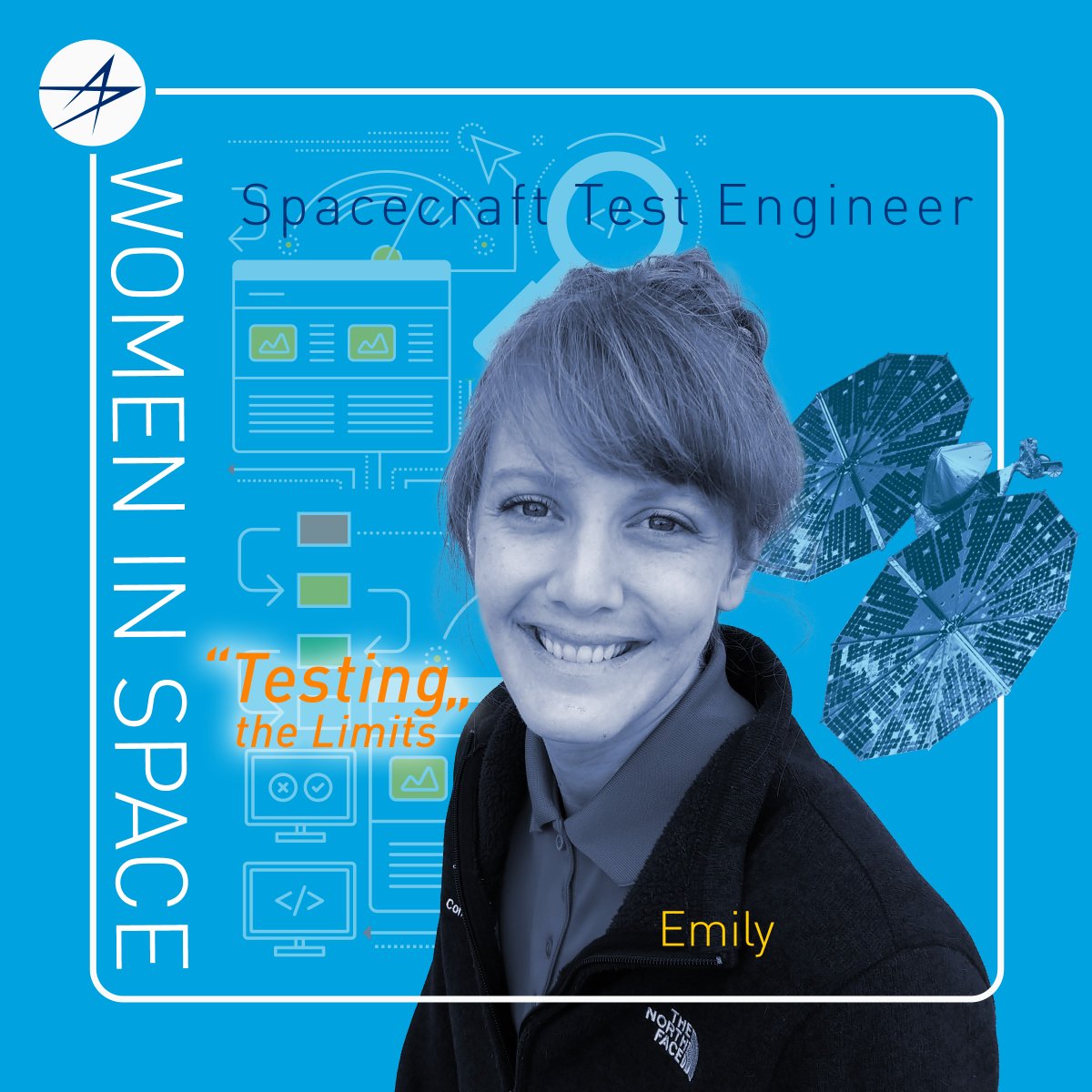LockheedMartin's tweet photo. Preparing a spacecraft to travel to deep space – four billion miles, to be exact – takes a lot of work.

Emily, an electrical test engineer with our team, shares what it was like to prepare Lucy for its record-breaking journey to the Trojan asteroids.