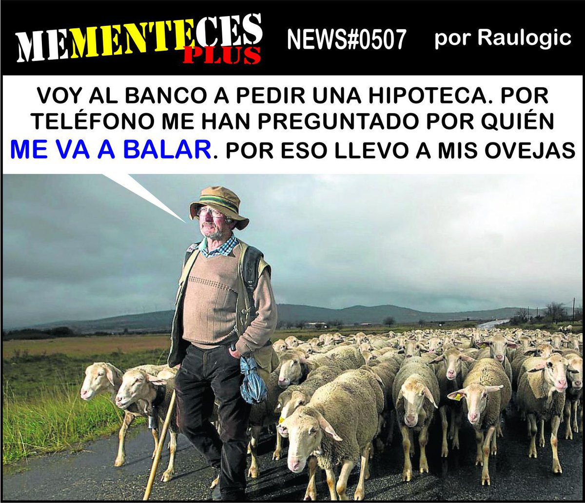 mementeces's tweet photo. #humor #mementecesplus #memes #risa #risas #chiste #chistes #avalar #banco #finaciero #hipoteca #prestamo #compra #dinero #oveja Ya te "bale". https://t.co/5bXbi0taMO