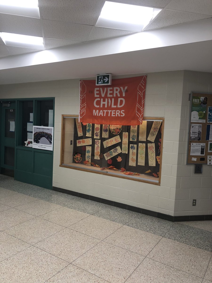 EmmaKingES's tweet photo. 🧡🍂🧡Orange Shirt Day- A National Day for Truth &amp; Reconciliation. We encourage you to listen, learn, + reflect on the lasting effects of residential schools as our students are doing today &amp; everyday. @SCDSB_Schools #NationalDayforTruthandReconciliation https://t.co/dnAB9zGKUs