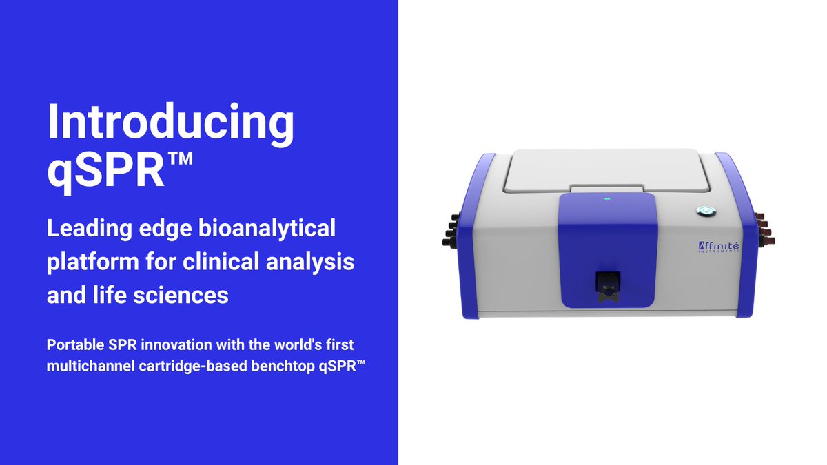 🗣️Here’s what whats new! We are excited to announce the newest SPR device! Introducing a multi-channel, cartridge-based, bench top qSPR! Stay tuned for more information!