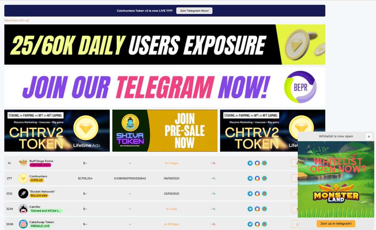 MonsterLandMeta's tweet image. We're running 👏👏👏👏
@CoinhuntersCC 
#Monsterland #playtoearn  #NFTs