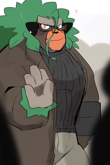 待ち合わせ(🐱×🦍) 