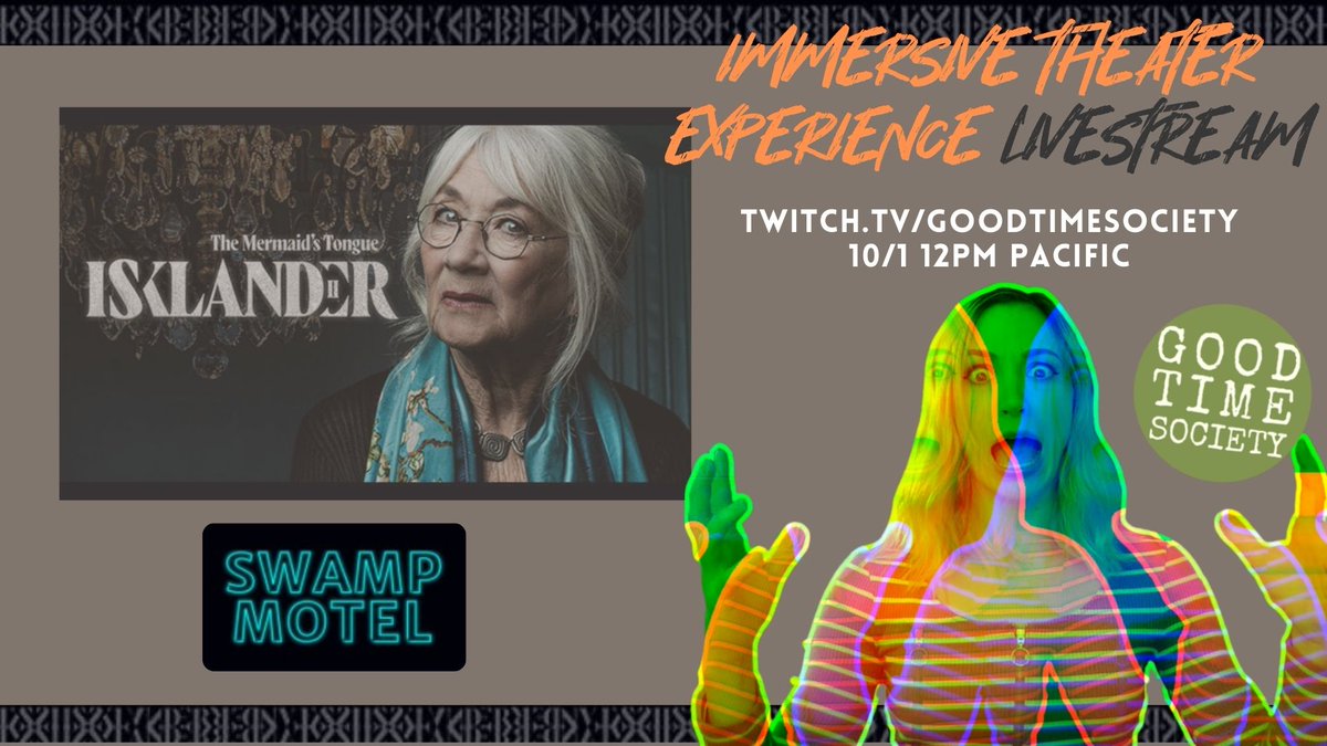 goodtimesociety's tweet photo. We can't get enough of @swampmotel's immersive virtual-theater experiences, and we want to share one with you!
Join @thebeccascott and friends as they solve #TheMermaidsTongue.... By attending a figure drawing class?
https://t.co/VX5B2ZK8OA
FRI OCT 1 at 12pm PDT #isklander https://t.co/vctW1z1K3n